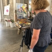 Christine Kuhr as she was painting 